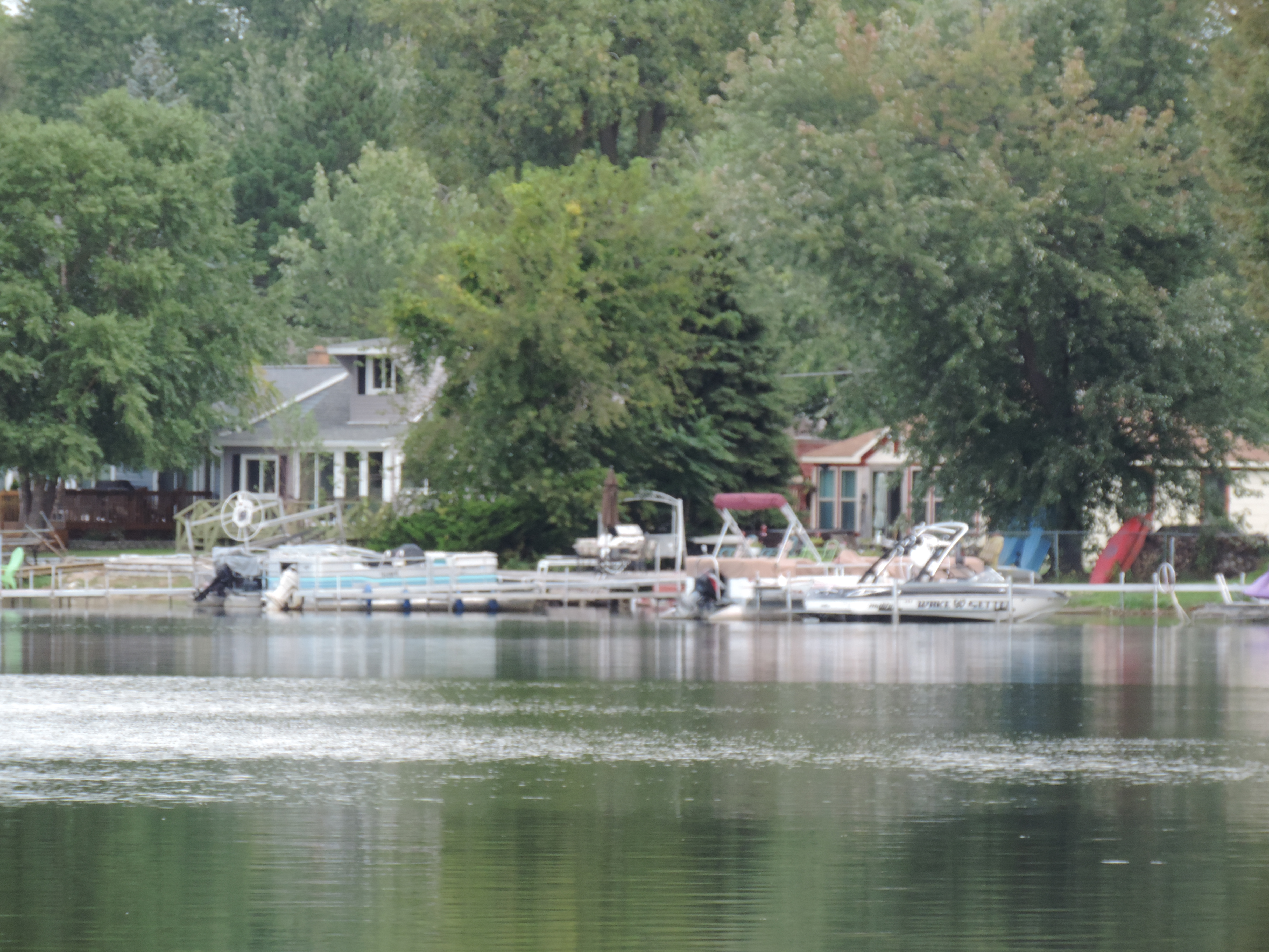 Lake houses on Duck Lake in Highland Michigan