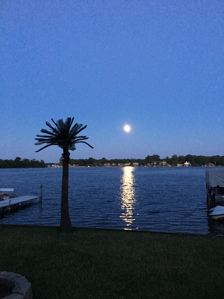 Moon over White Lake