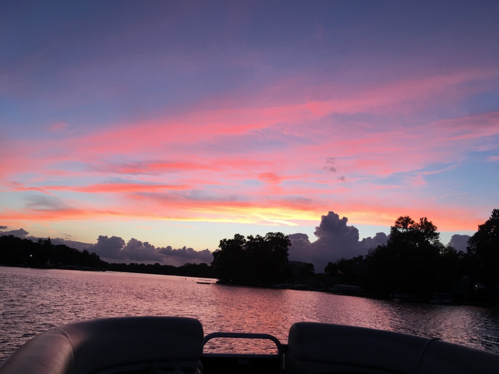 Beautiful sunset on White Lake in White Lake MI