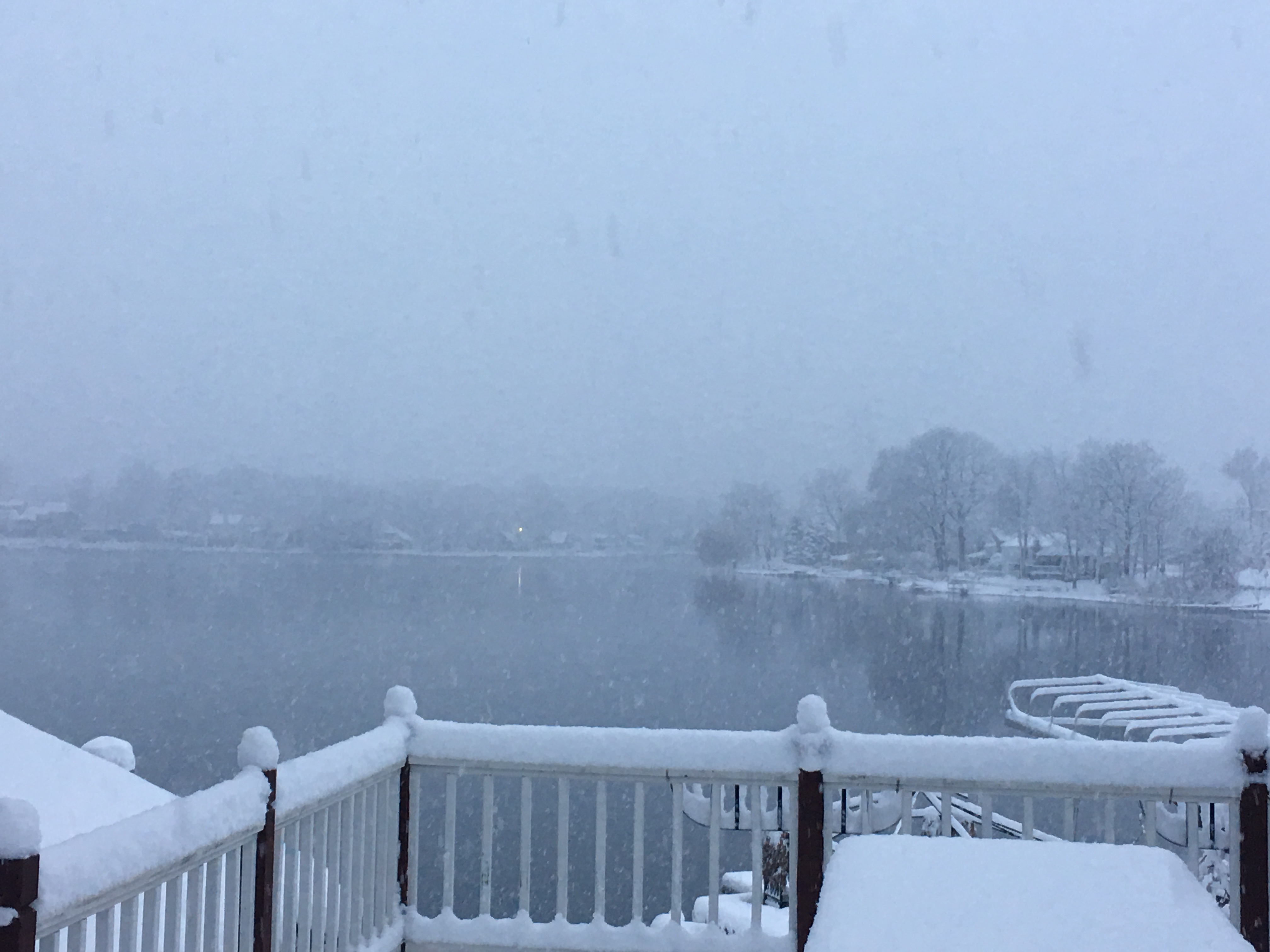 Cold day on White Lake in Oakland County