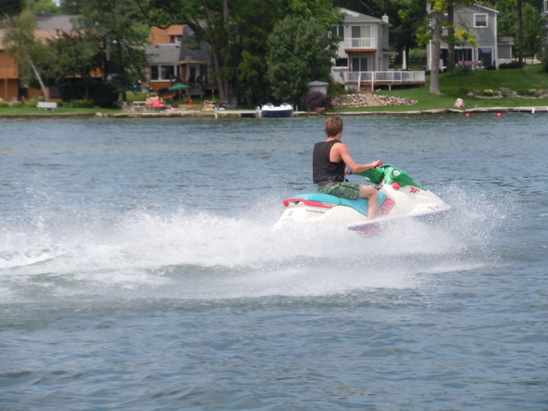 Jet skiing on White Lake