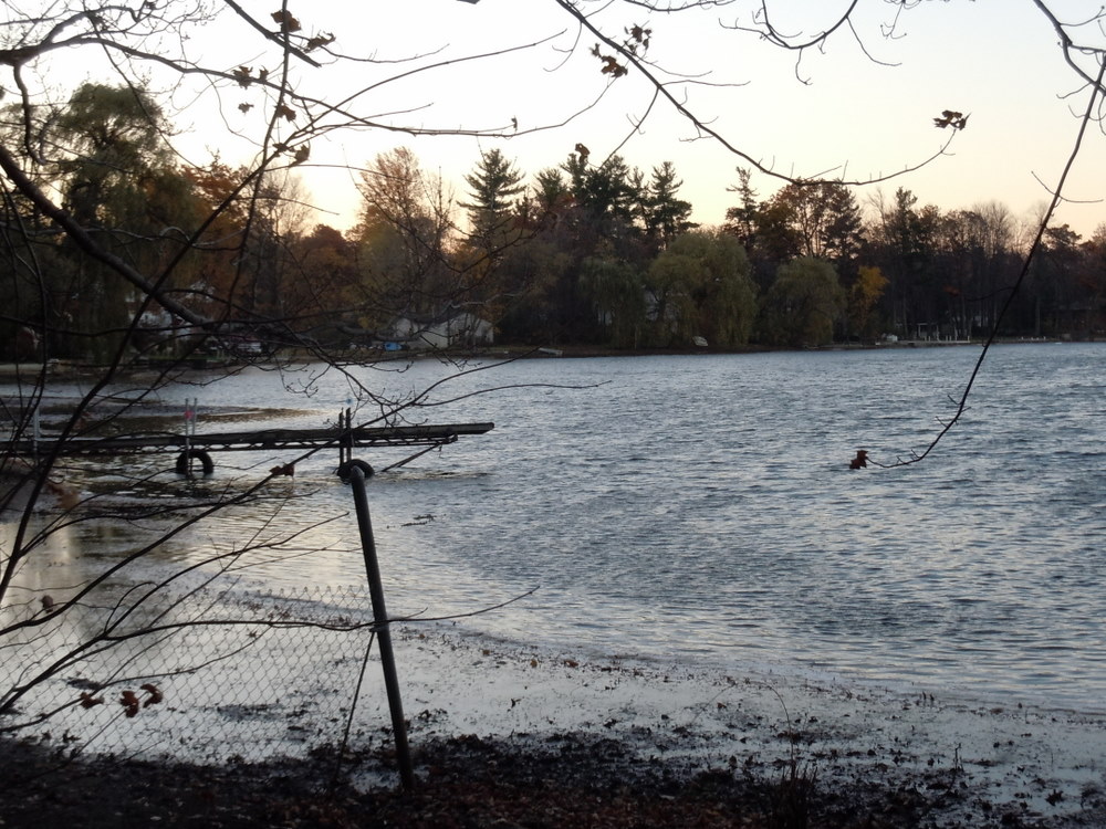 Lakefront homes on Elkhorn Lake in Orion MI