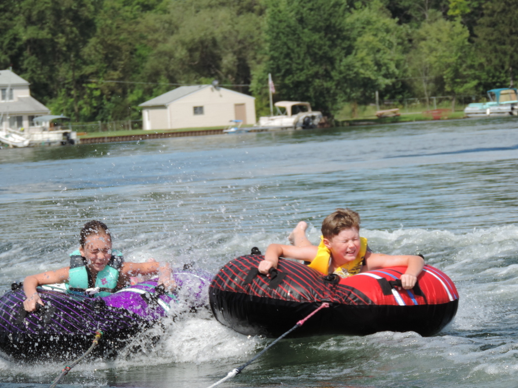 Tubing on Livingston County lakes