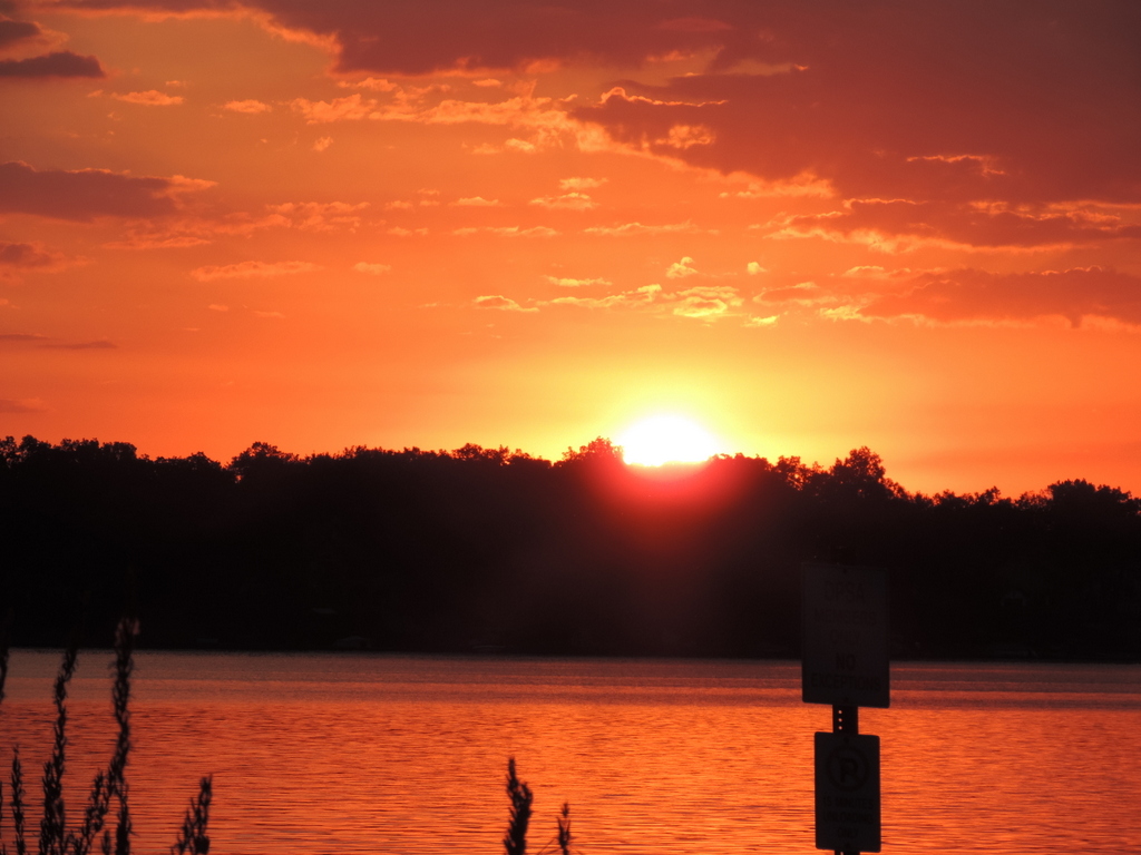 Sunset on Union Lake in West Bloomfield Michigan